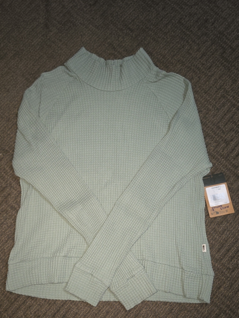 The North Face Sage Waffle-Knit Mock Neck Sweater